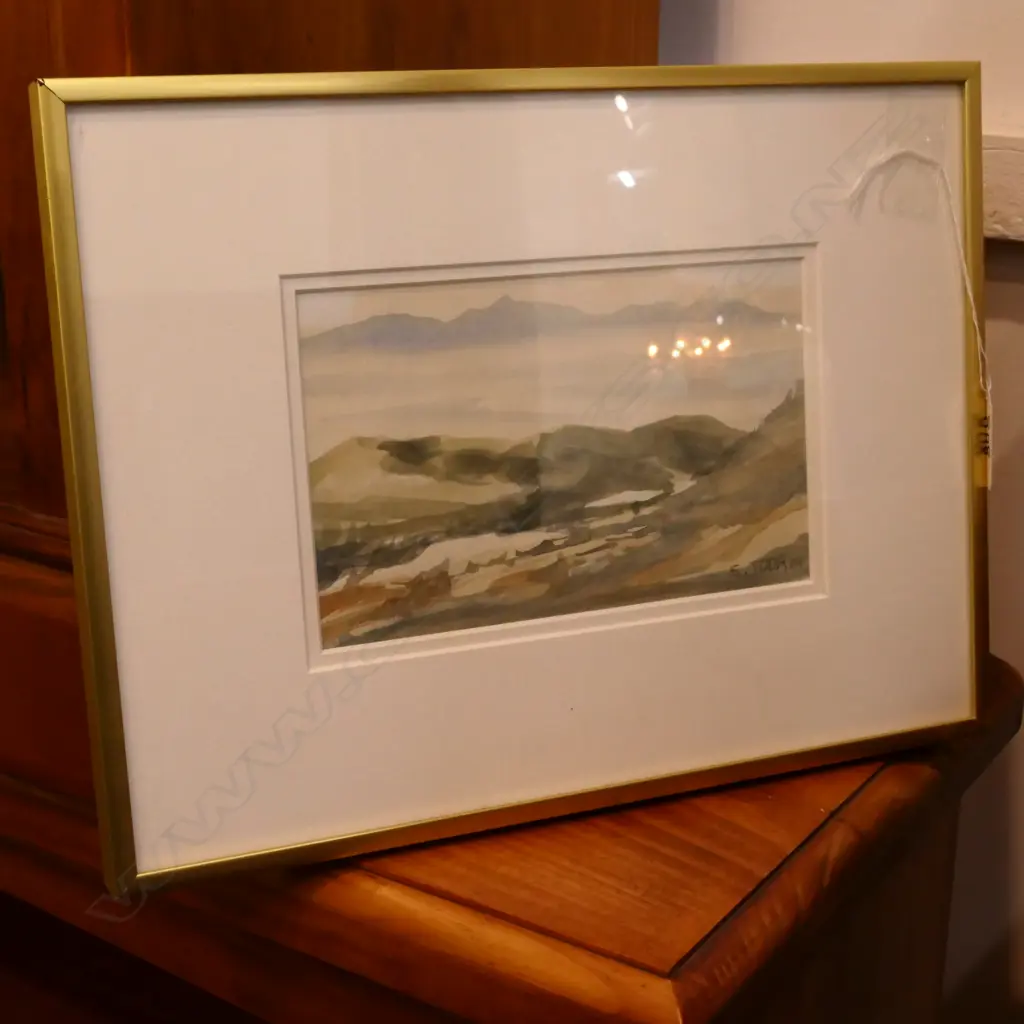 FRAMED W/COLOUR BY STODA 1989 170 X 110 MM Image 1++