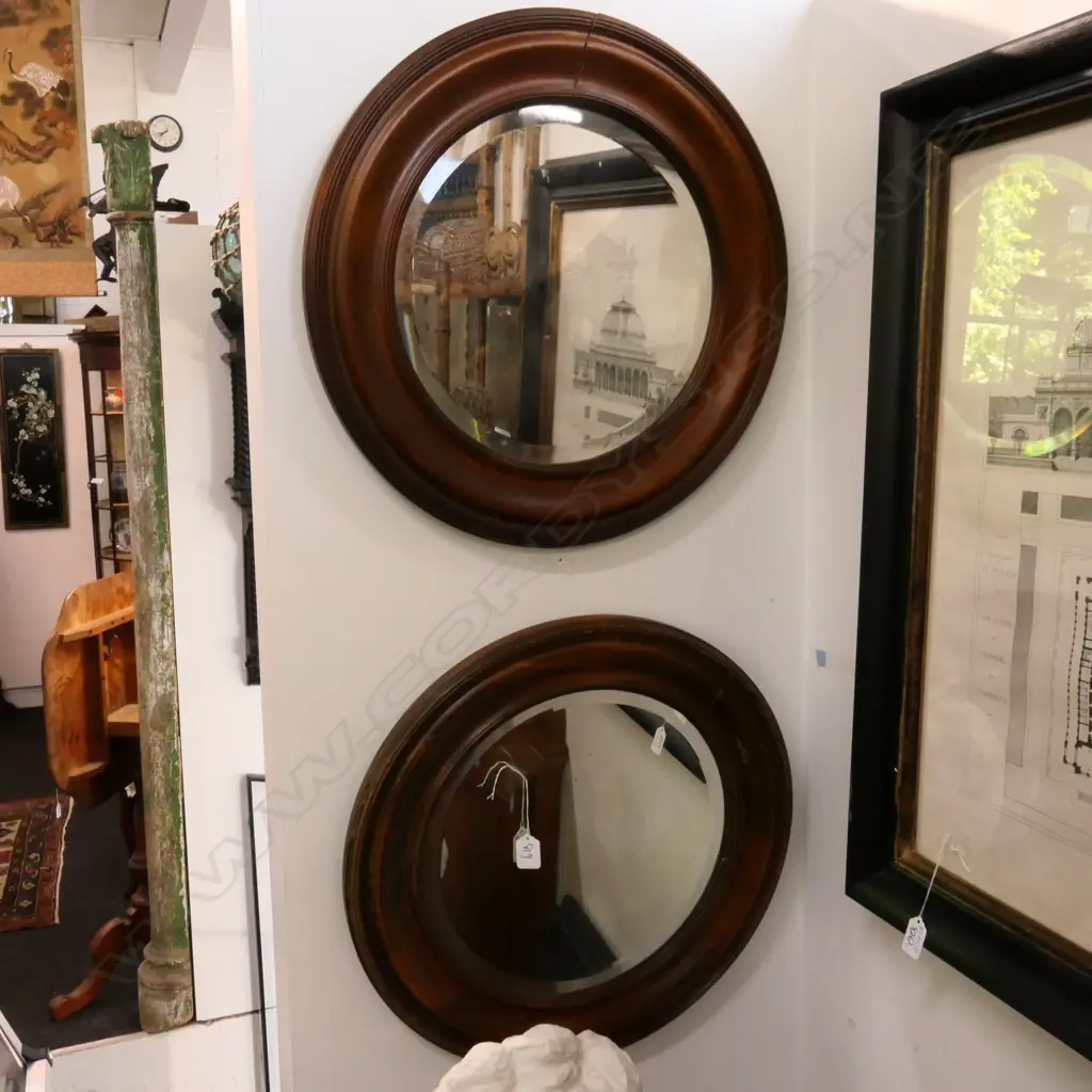 PR ROUND KAURI BEVEL GLASS MIRRORS 500MM DIA Image 1++