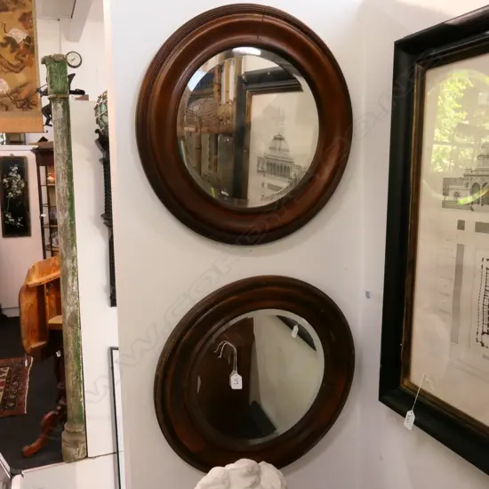 PR ROUND KAURI BEVEL GLASS MIRRORS 500MM DIA