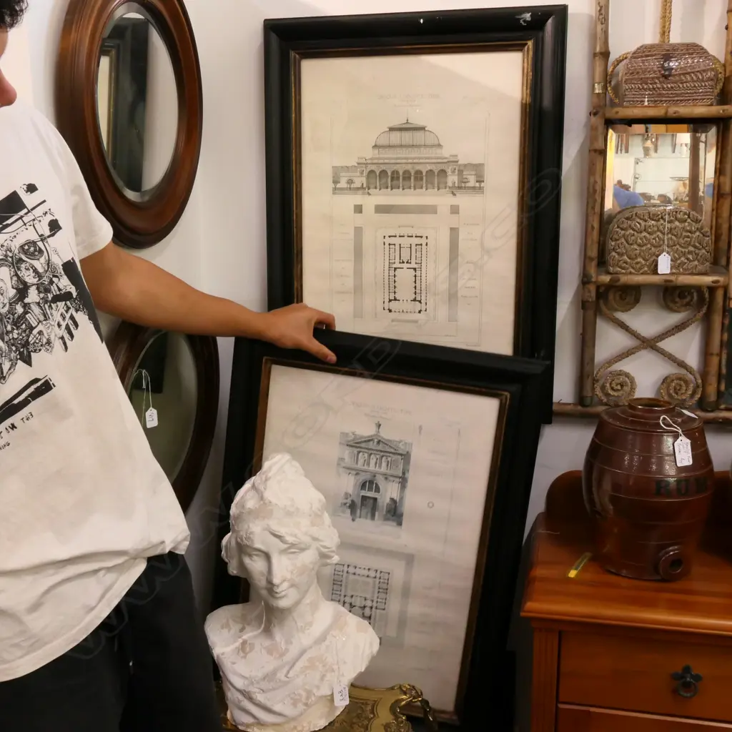 PR OF FRAMED ARCHITECTURAL PRINTS 800 X 590 MM  Image 1++