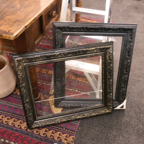 PR OF BLACK PICTURE FRAMES 670 X 570 MM
