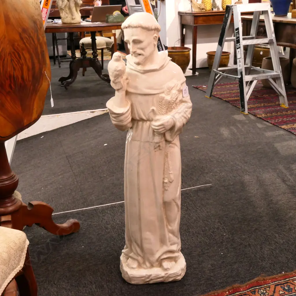 SAINT FRANCIS CERAMIC STATUE 900MM H Image 1++