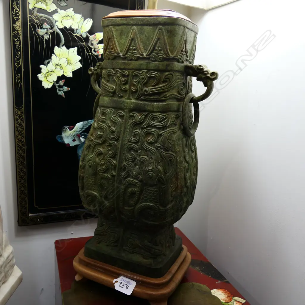 CHINESE ARCHAIC STYLE LAMP BASE H 600 MM Image 1++