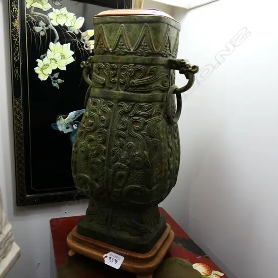 CHINESE ARCHAIC STYLE LAMP BASE H 600 MM