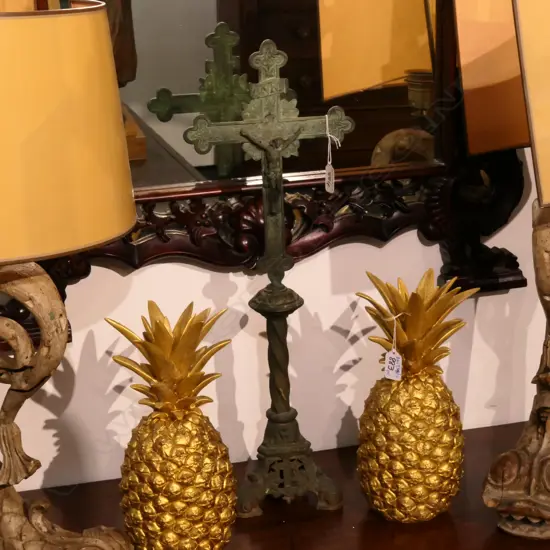 BRONZE FREESTANDING CRUCIFIX