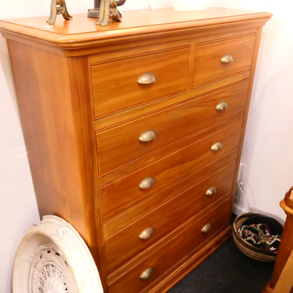 SOLID RIMU 6 DRAWER CHEST OF DRAWERS H 1350 MM Image 1++