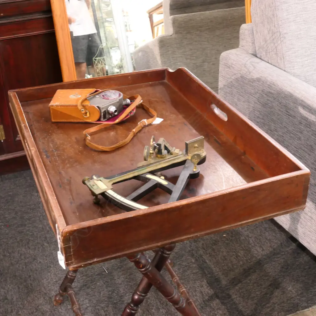 MAHOGANY BUTLERS TRAY 800MM W 520MM L Image 1++