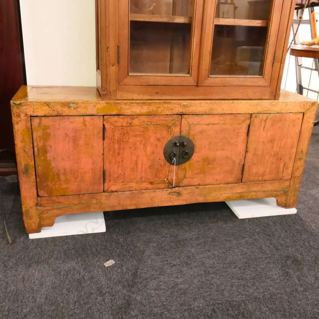 LOW ORIENTAL CABINET W DISTRESSED PATINA W. 1220MM Image 1++