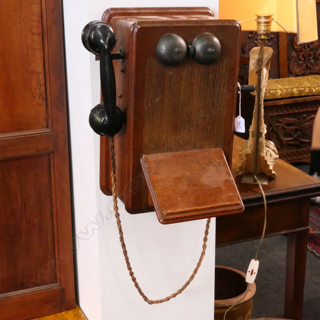 ERICSSON ANTIQUE WALL TELEPHONE  Image 1++