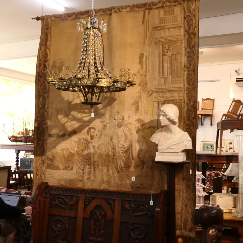 LARGE OLD HANGING TAPESTERY W. 1670MM Image 1++