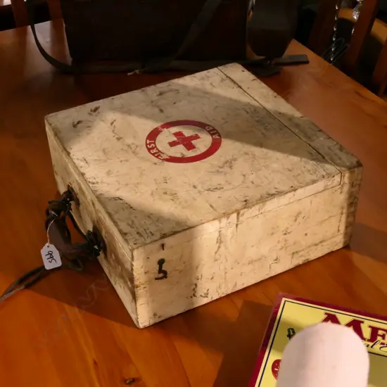 WOODEN FIRST AID KIT