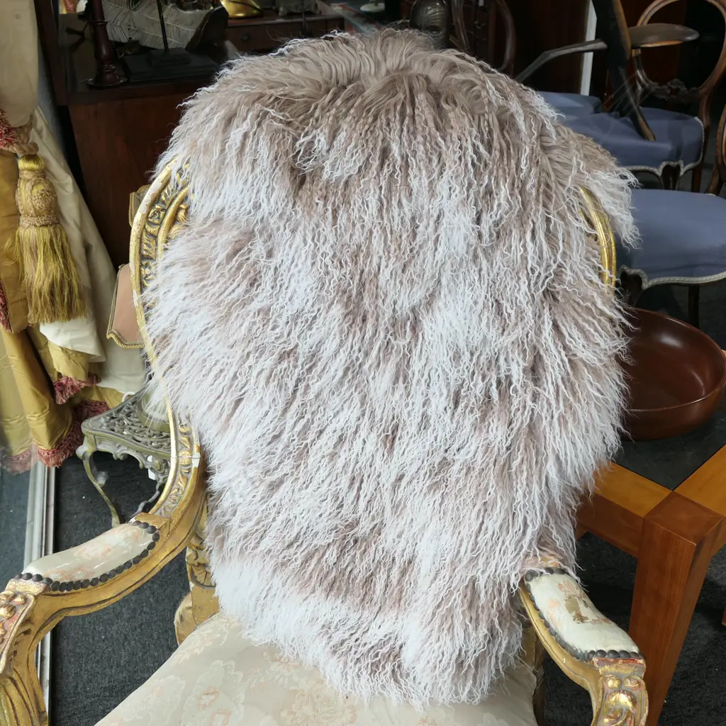 BEIGE / TAUPE TIBETAN LAMB HIDE APPROX 900MM L Image 1++