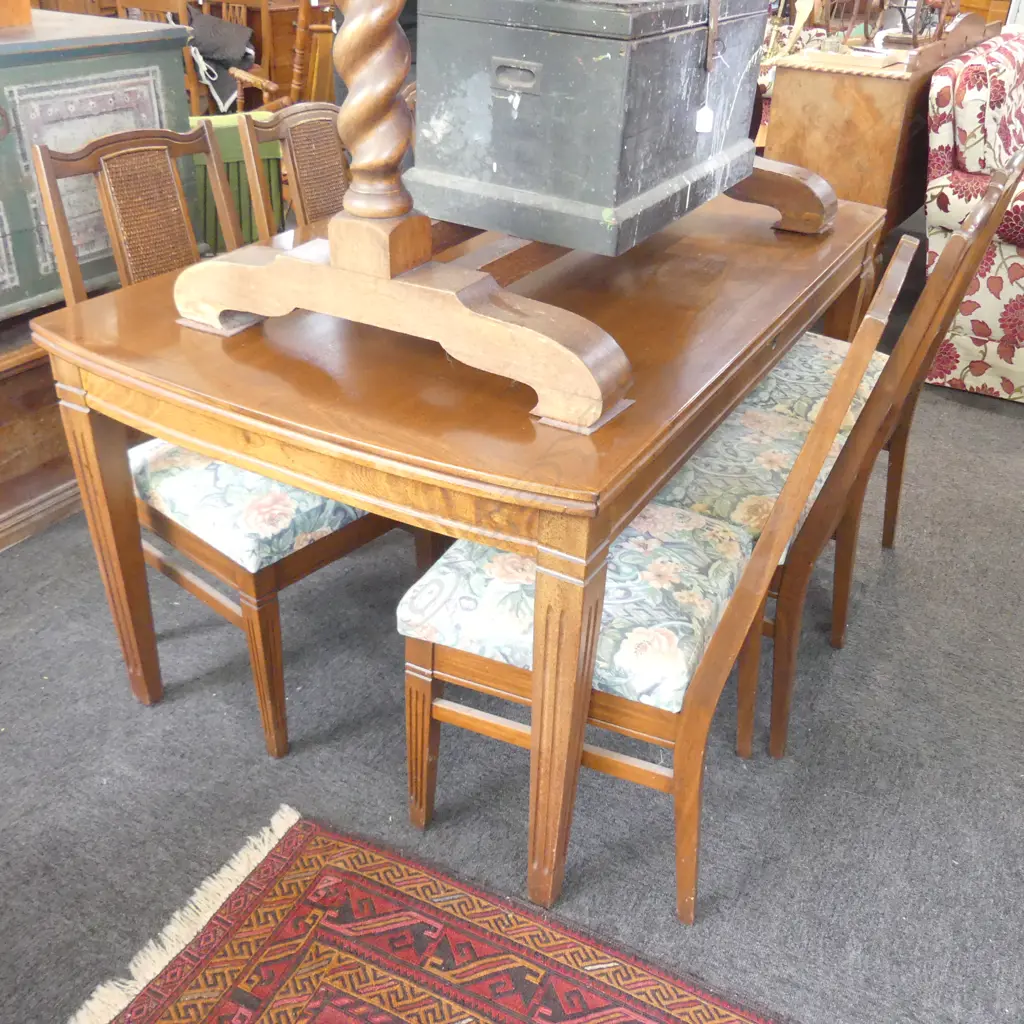 MAHOGANY DINING TABLE +6 CHAIRS L 1520 MM Image 1++