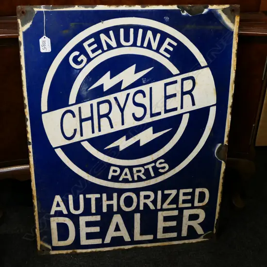 VINTAGE CHRYSLER ENAMEL SIGN