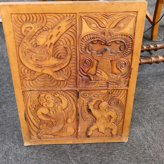 MAORI CARVED PANEL 620 X 450 MM