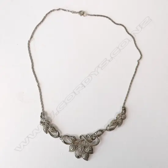 SILVER & MARCASITE NECKLACE