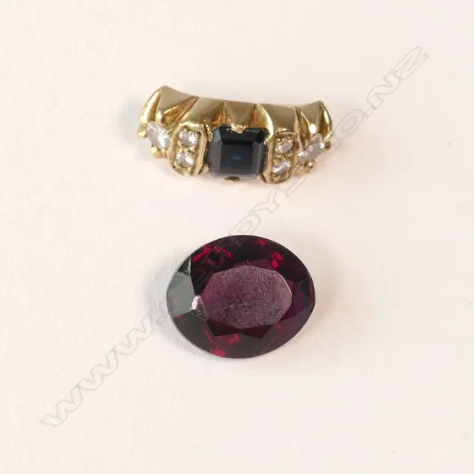 BROKEN 18CT DIAMOND/SAPPHIRE RING & OVAL CUT AMETHYST?? Image 1++