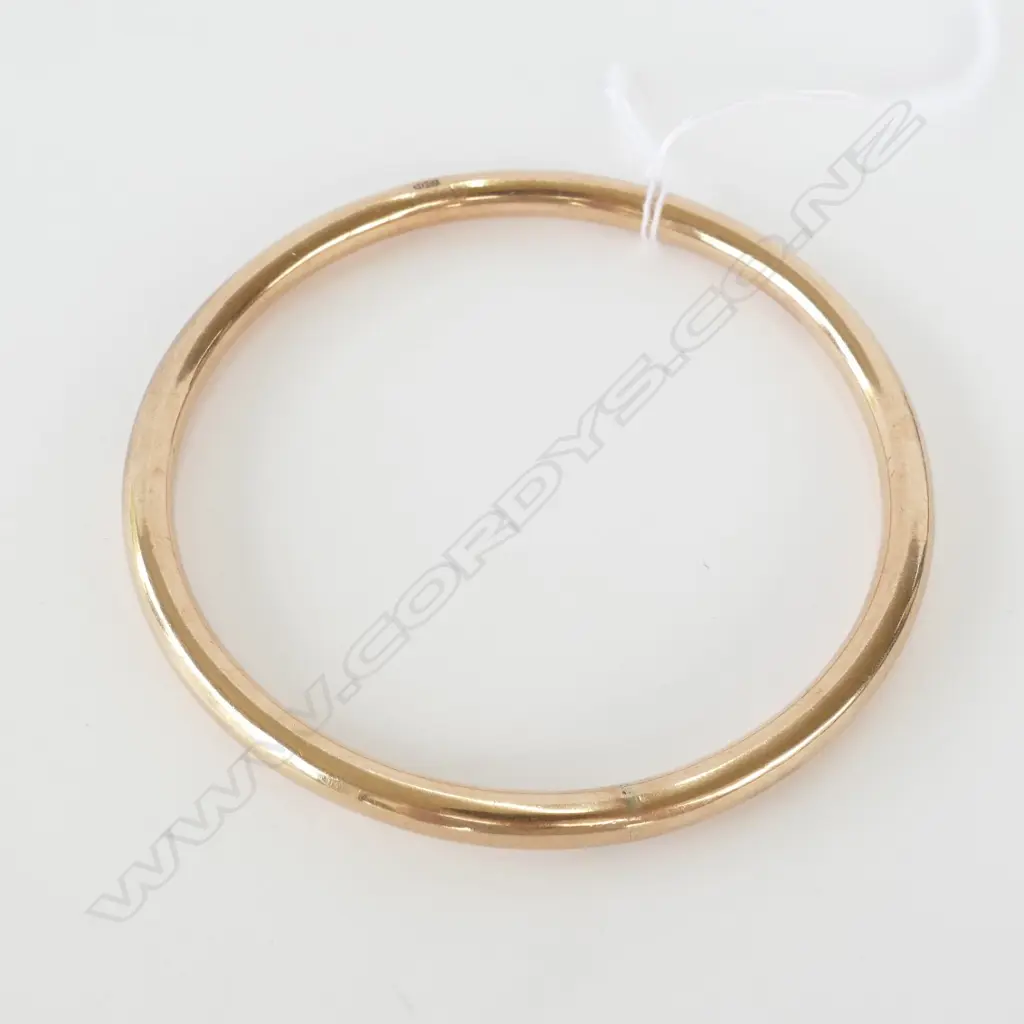 10CT ROSE GOLD HOLLOW SLAVE BANGLE 9.59gm Image 1++