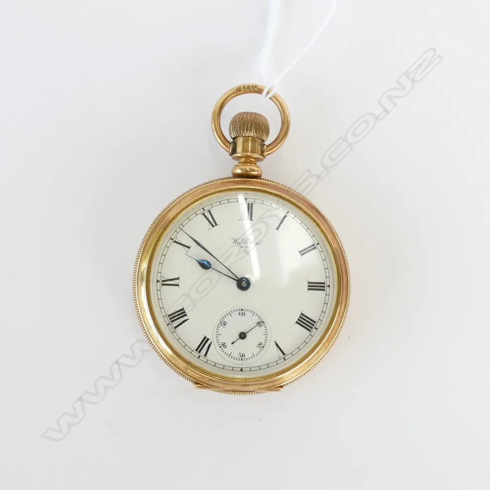 14CT GOLD WALTHAM POCKET WATCH (VAL) Image 1++
