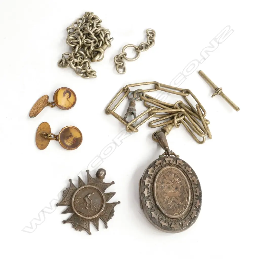 SIL LOCKET; SIL FOB CHAIN; SIL MEDAL; GP CUFF LINKS Image 1++