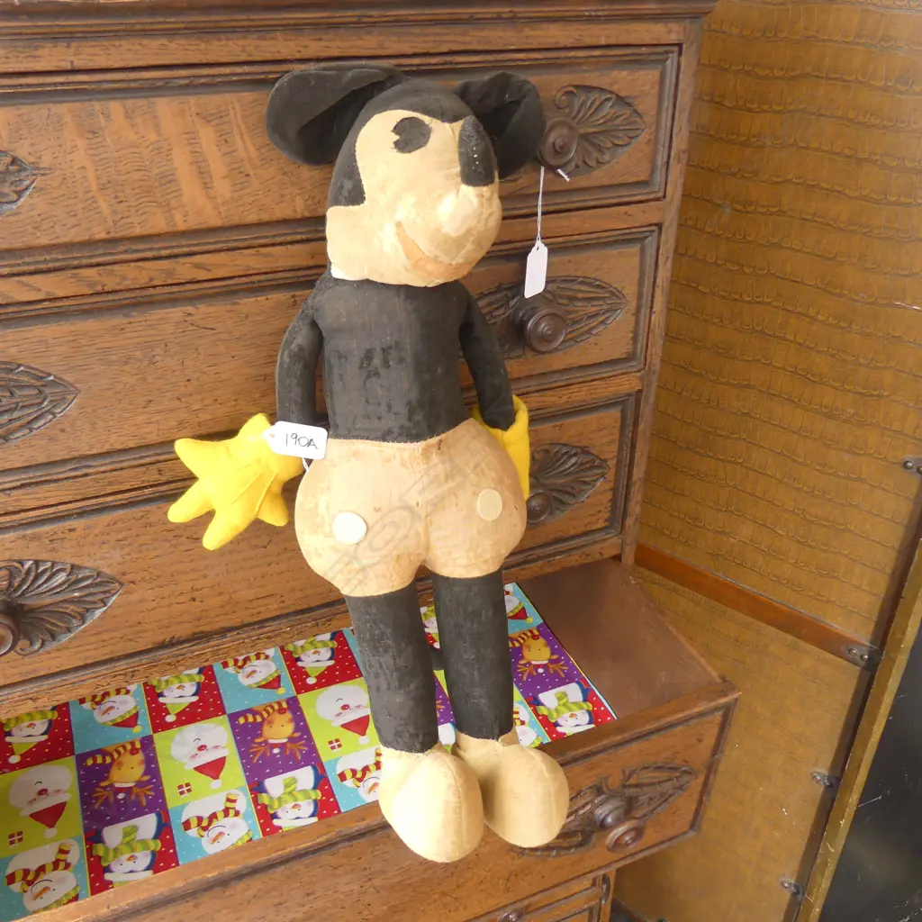 AN EARLY CLOTH MICKEY MOUSE H 470 MM Image 1++