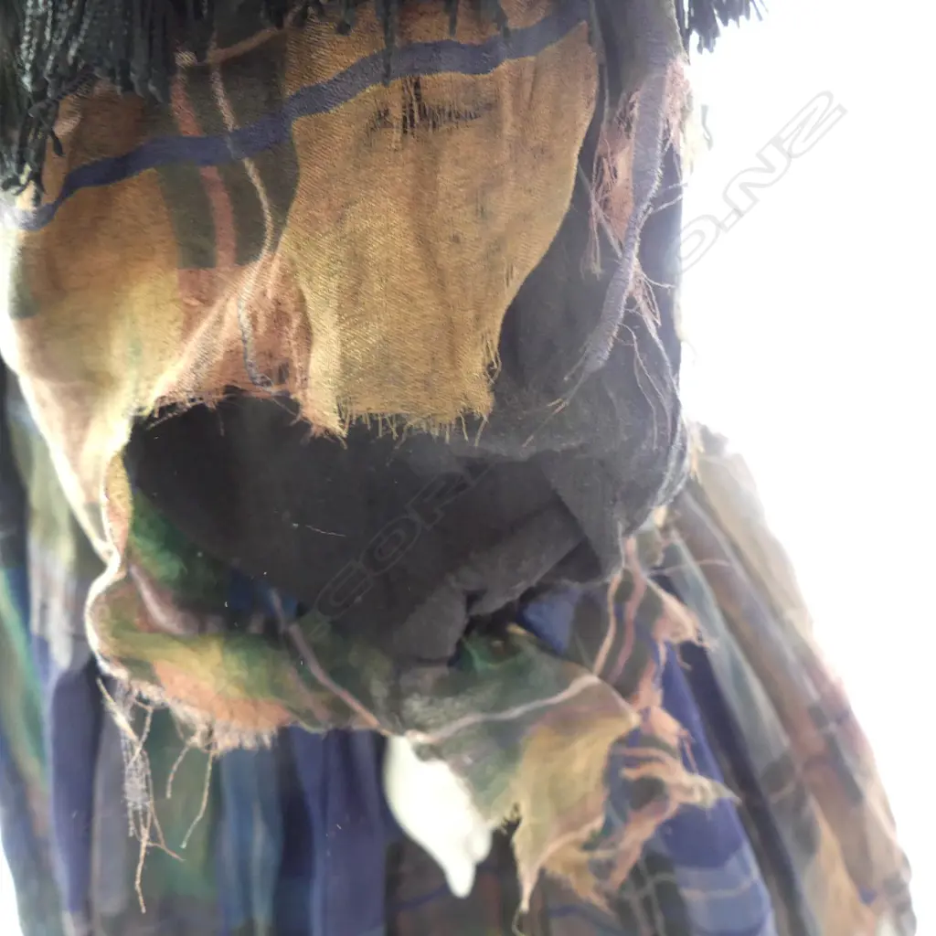 LG 1860S ANTIQUE CHINA SHOULDER HEAD DOLL, WITH MOULDED HEAD & HANDS, WOODEN FEET, H.640MM (INCL STAND) Image 1++