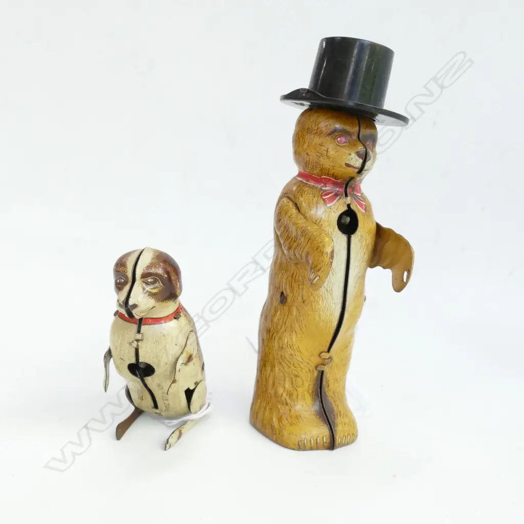 A GERMAN U.S ZONE T/PLATE C/WORK DOG +STANDING BEAR A/F Image 1++