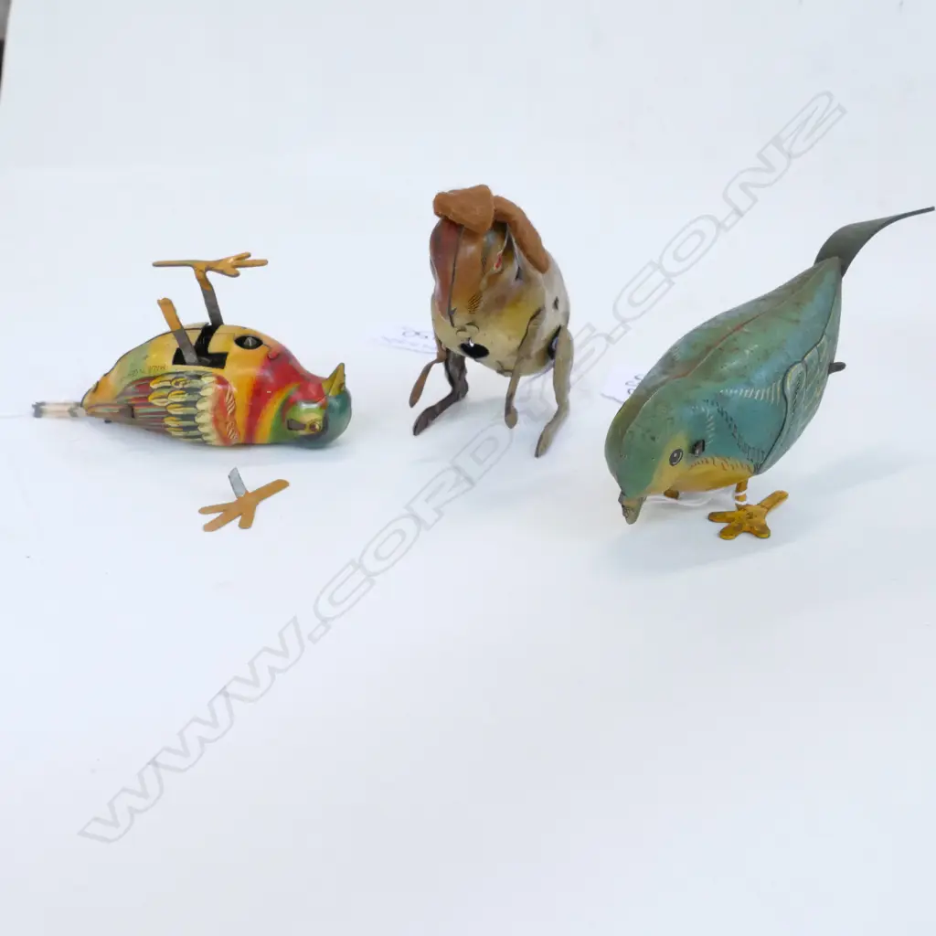 GERMAN T/PLATE C/WORK BIRDS x 2 + RABBIT H 70 MM Image 1++