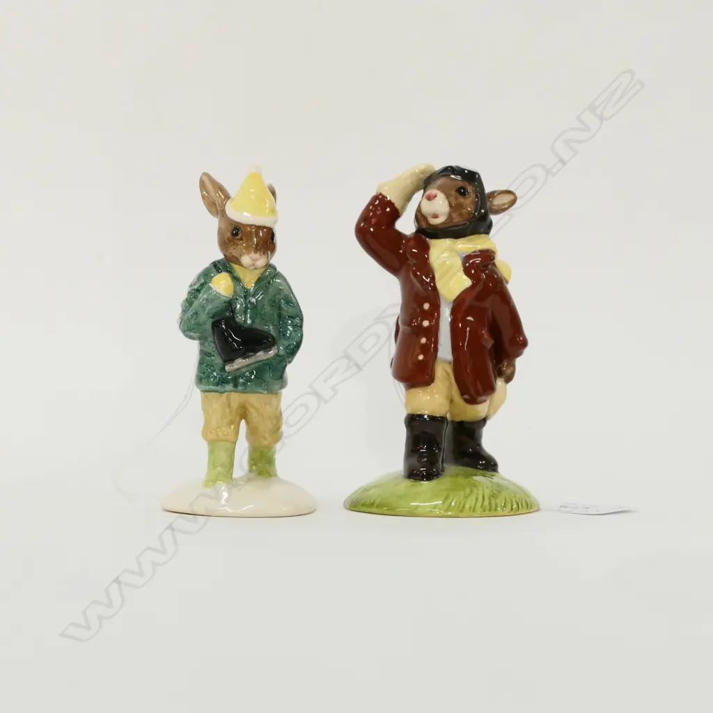 ROYAL DOULTON BUNNYKINS AIRMAN & BOY SKATER Image 1++