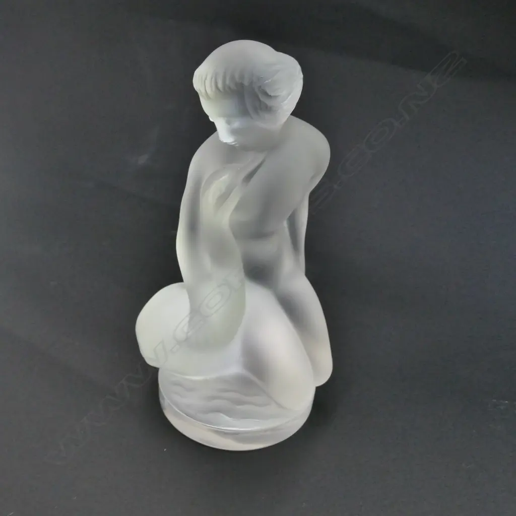 LALIQUE NUDE WOMAN WITH BIRD H 120 MM Image 1++