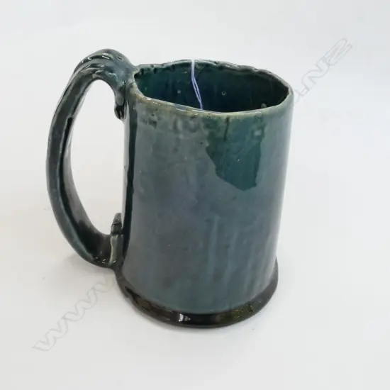 Green Gables Pottery Whangarei blue mug