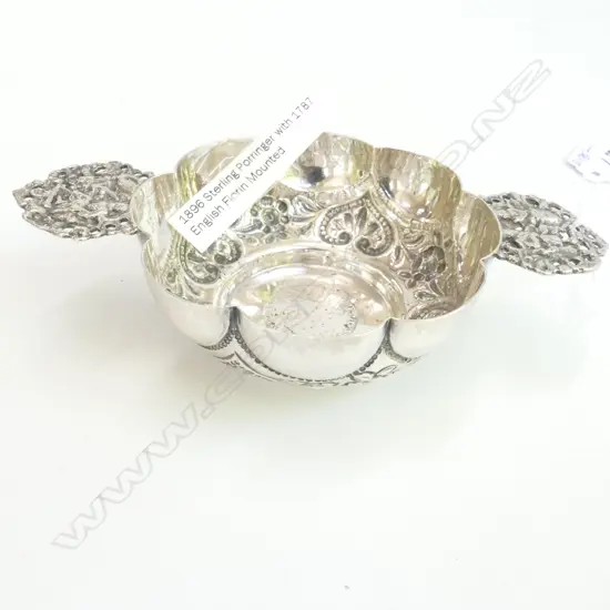 1896 LONDON SILVER WINE TASTERS PORRINGER 70GMS