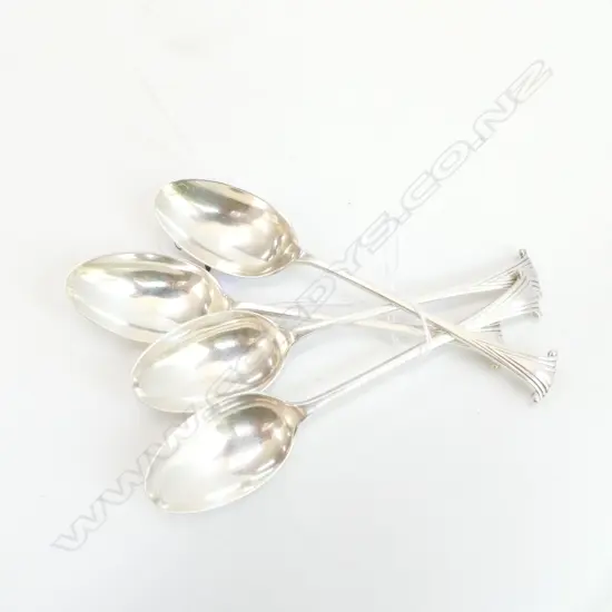 FOUR SIVER COFFEE SPOONS, LONDON 1897 WILLIAM HUTTON & SONS 45gm