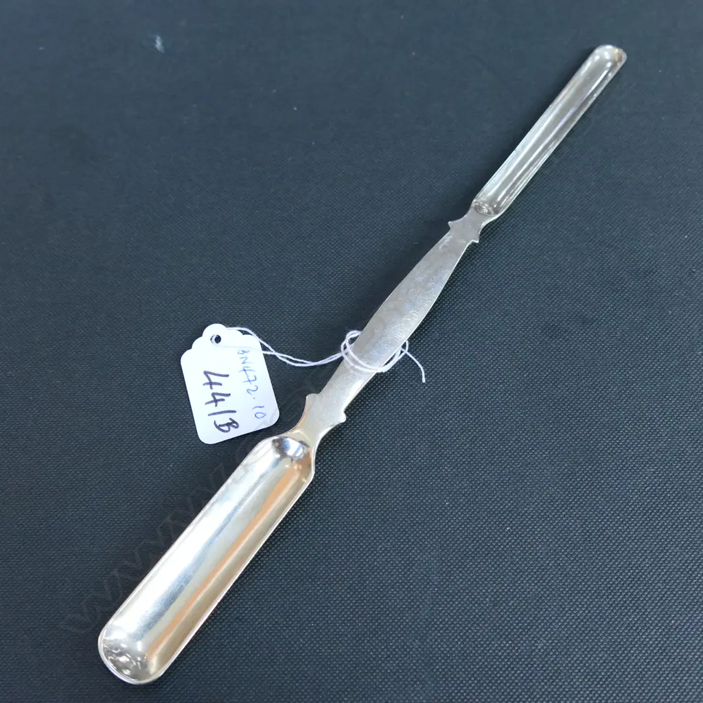A.M.Co. SILVER PLATED DOUBLE ENDED MARROW SCOOP, c.1850 (EAGLE MARK) Image 1++