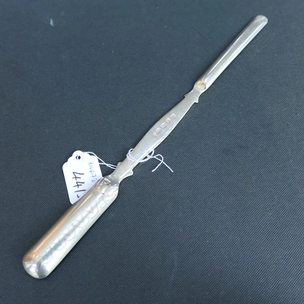 A.M.Co. SILVER PLATED DOUBLE ENDED MARROW SCOOP, c.1850 (EAGLE MARK) Image 1++