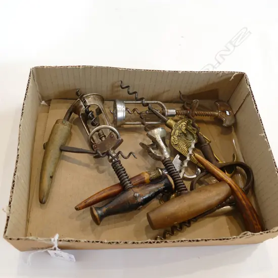 10 VINTAGE CORKSCREWS + BOTTLE OPENERS VARIOUS