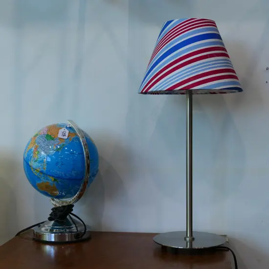 TWO LAMPS; GLOBE AND OTHER 