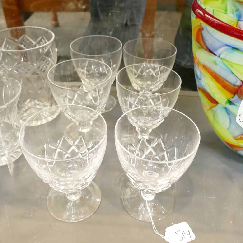 6 STUART CRYSTAL TUMBLERS 120MM H Image 1++