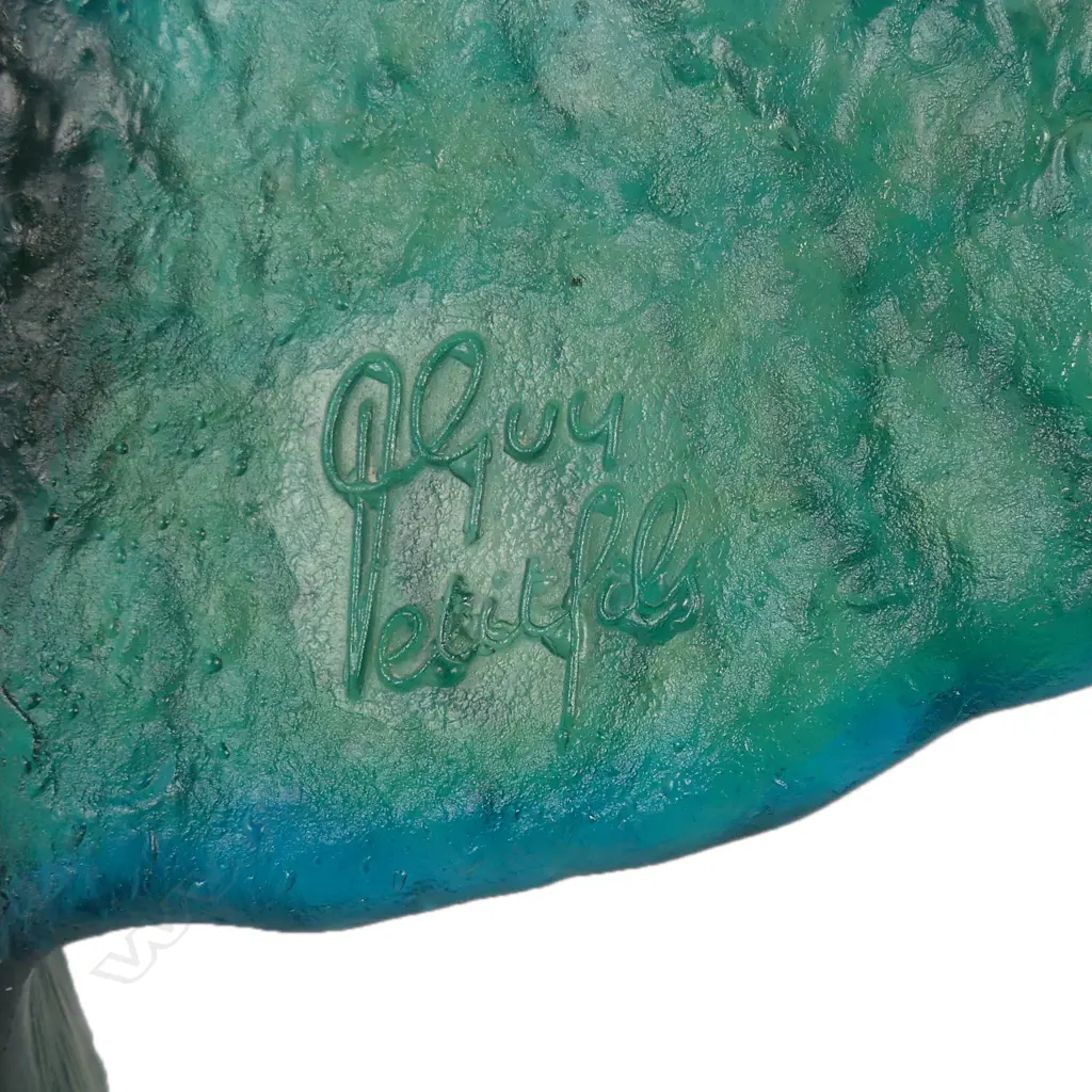 60'S/70'S DAUM ART GLASS PEACOCK 3/500 BY GUY PETITFILS (chip to beak) 310 X 365mm Image 1++