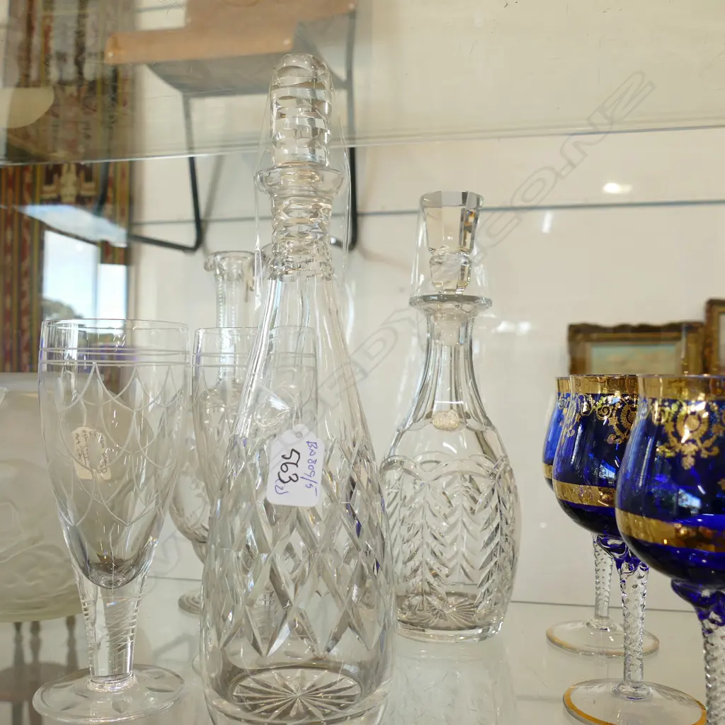 2 WEBB CORBETT CRYSTAL DECANTERS Image 1++