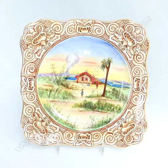 GRIMWADES ROYAL WINTON 'MAORILAND' PLATE 205MM SQ 18933