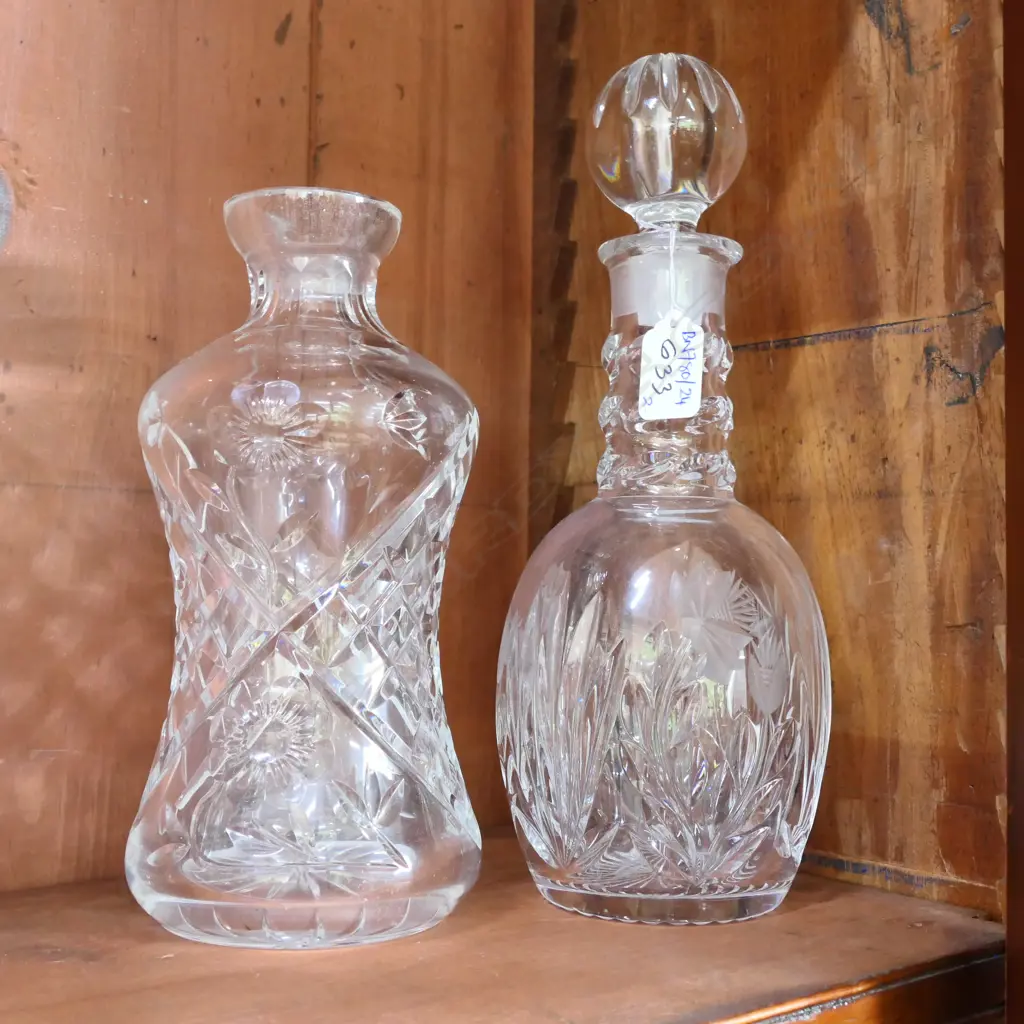2 BOHEMIA CRYSTAL DECANTERS Image 1++