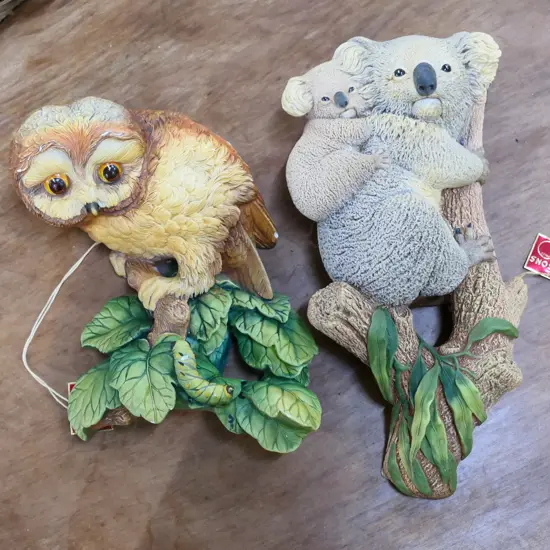 BOSSONS OWL, KOALA WALL PLAQUE