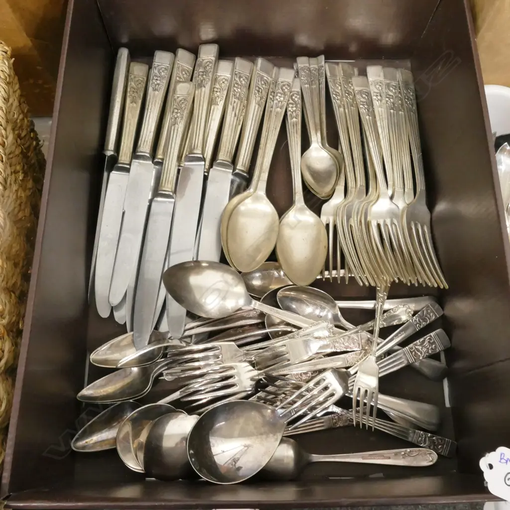 BOX LOT COMMUNITY PLATE ETC Image 1++