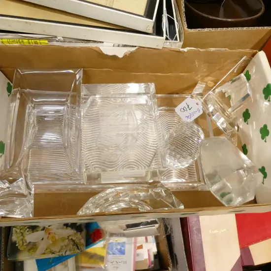 ASST CRYSTAL AND GLASS PAPER WEIGHTS ETC