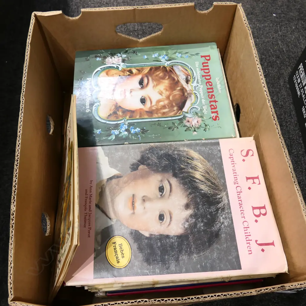 BOX LOT ASST. BOOKS ON DOLLS Image 1++