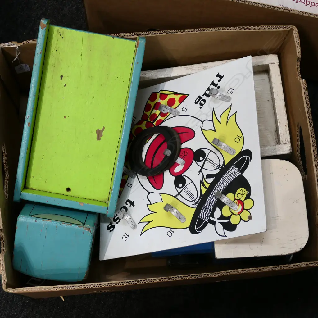 LOT WOODEN TOY TRUCKS ETC Image 1++