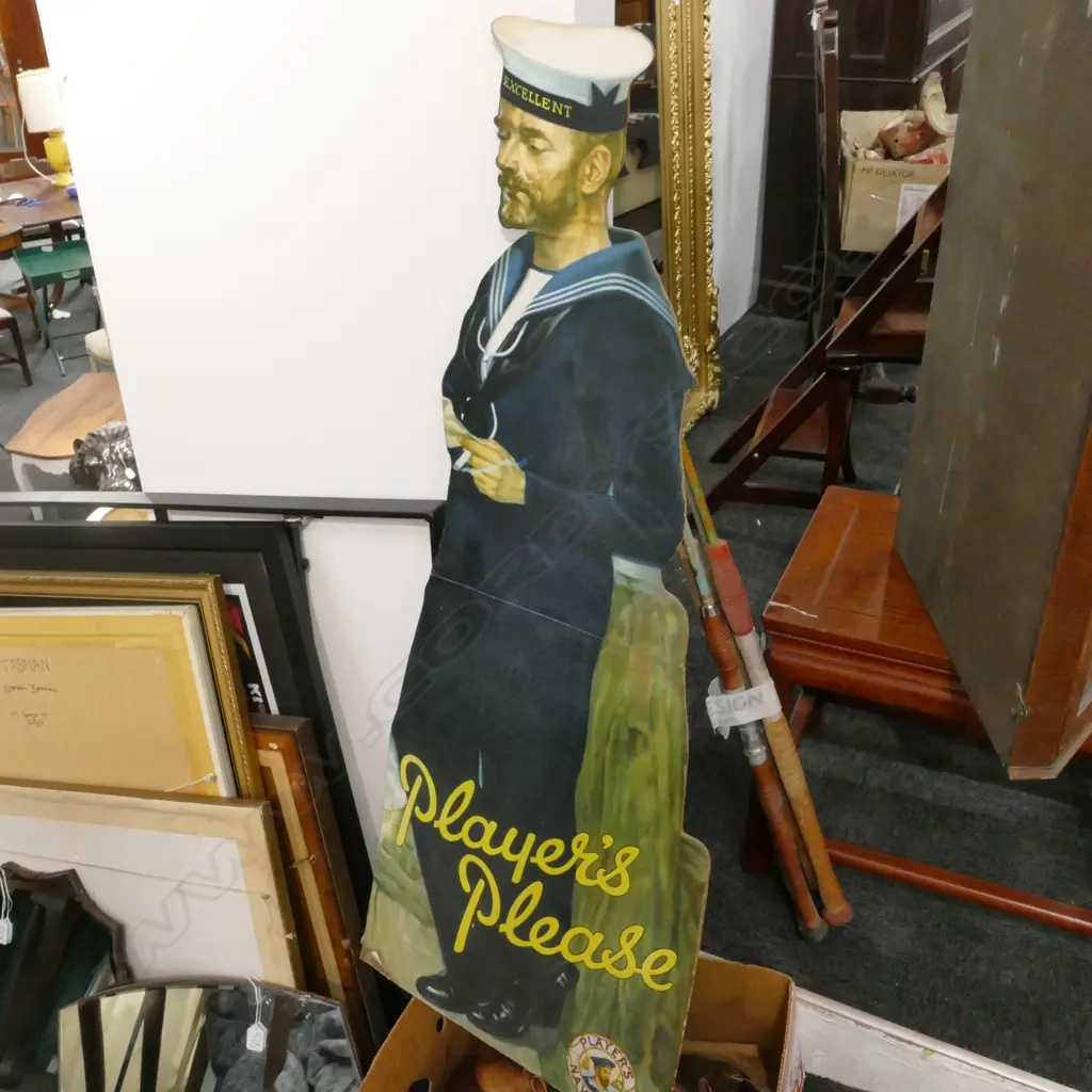 PLAYERS NAVY CUT CIGARETTE CARDBOARD ADVERTISING CUT OUT 1260MM H Image 1++