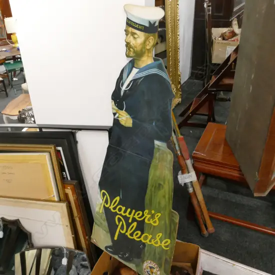 PLAYERS NAVY CUT CIGARETTE CARDBOARD ADVERTISING CUT OUT 1260MM H