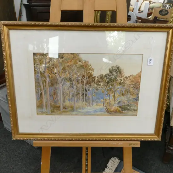 JENNY WIMPERIS 1838-1927 W/C WOODEN FARM DRIVEWAY